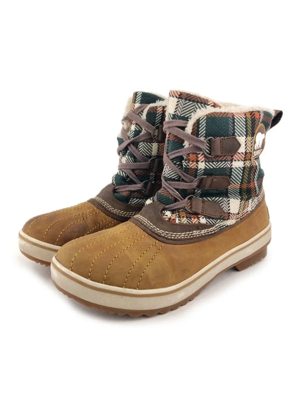 Sorel Tivoli Plaid Waterproof Winter Snow Boots 9